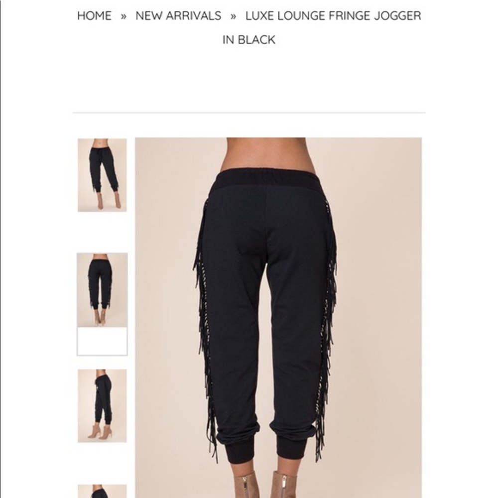 Kittenish/ Jessie James Decker Fringe Joggers